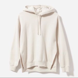 Everlane oversized fleece hoodie in cream